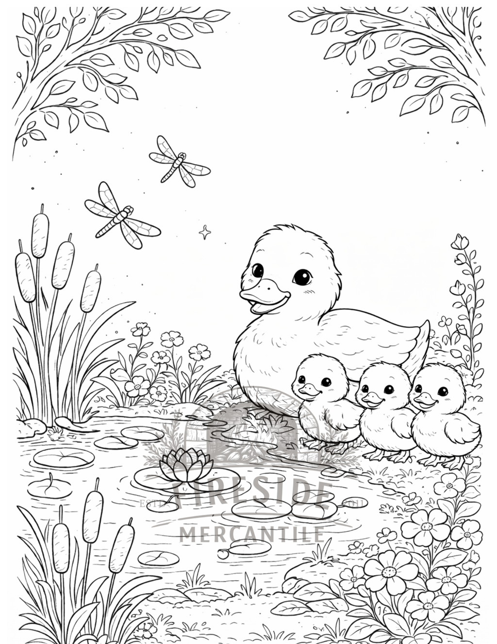 Whimsical Springtime Woodland Coloring Book Download