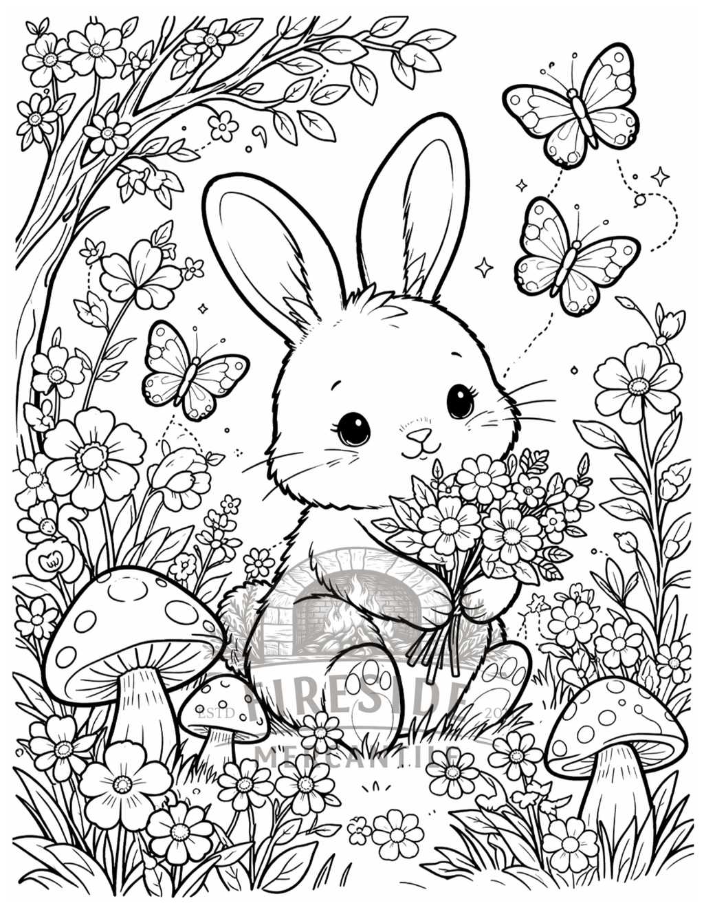Whimsical Springtime Woodland Coloring Book Download