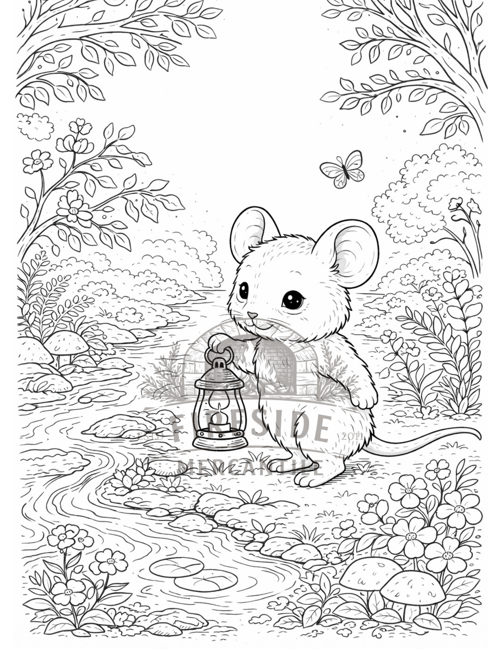 Whimsical Springtime Woodland Coloring Book Download