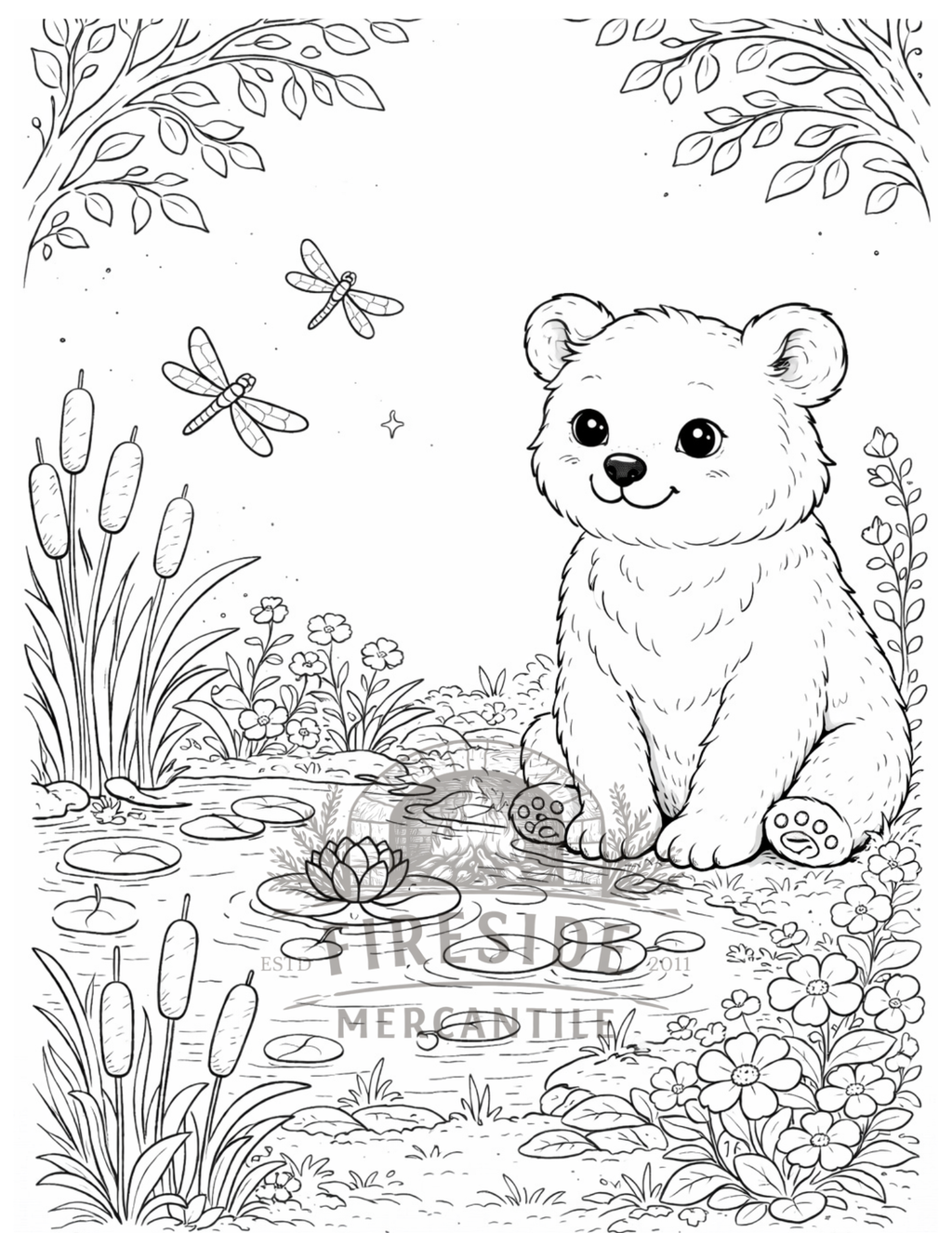 Whimsical Springtime Woodland Coloring Book Download