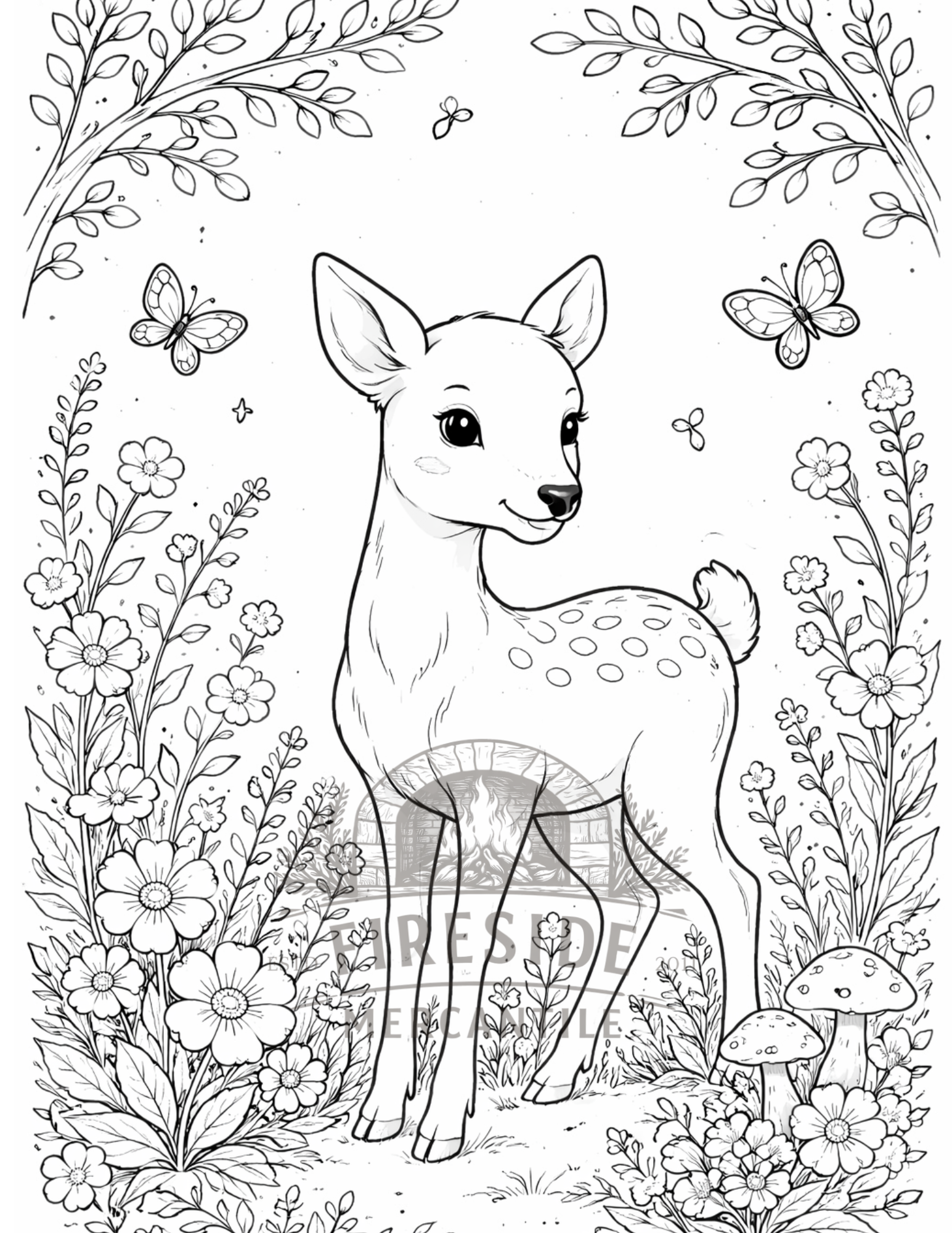Whimsical Springtime Woodland Coloring Book Download