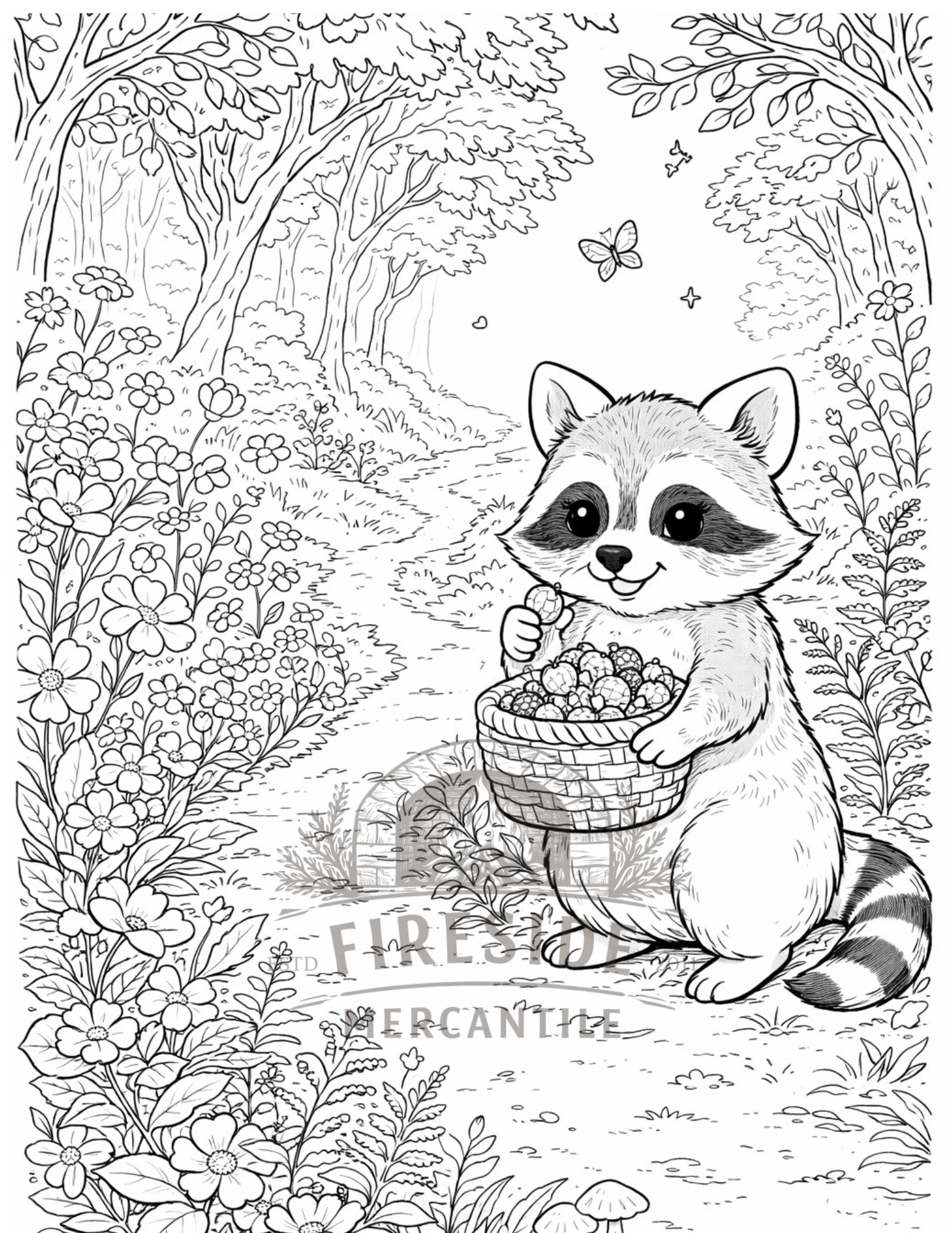 Whimsical Springtime Woodland Coloring Book Download