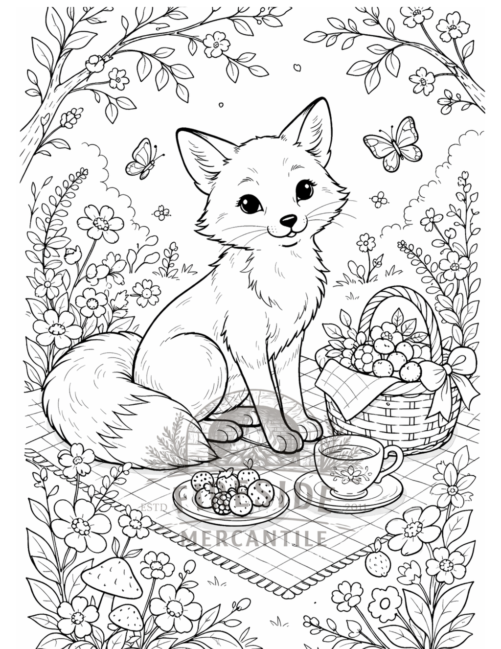 Whimsical Springtime Woodland Coloring Book Download