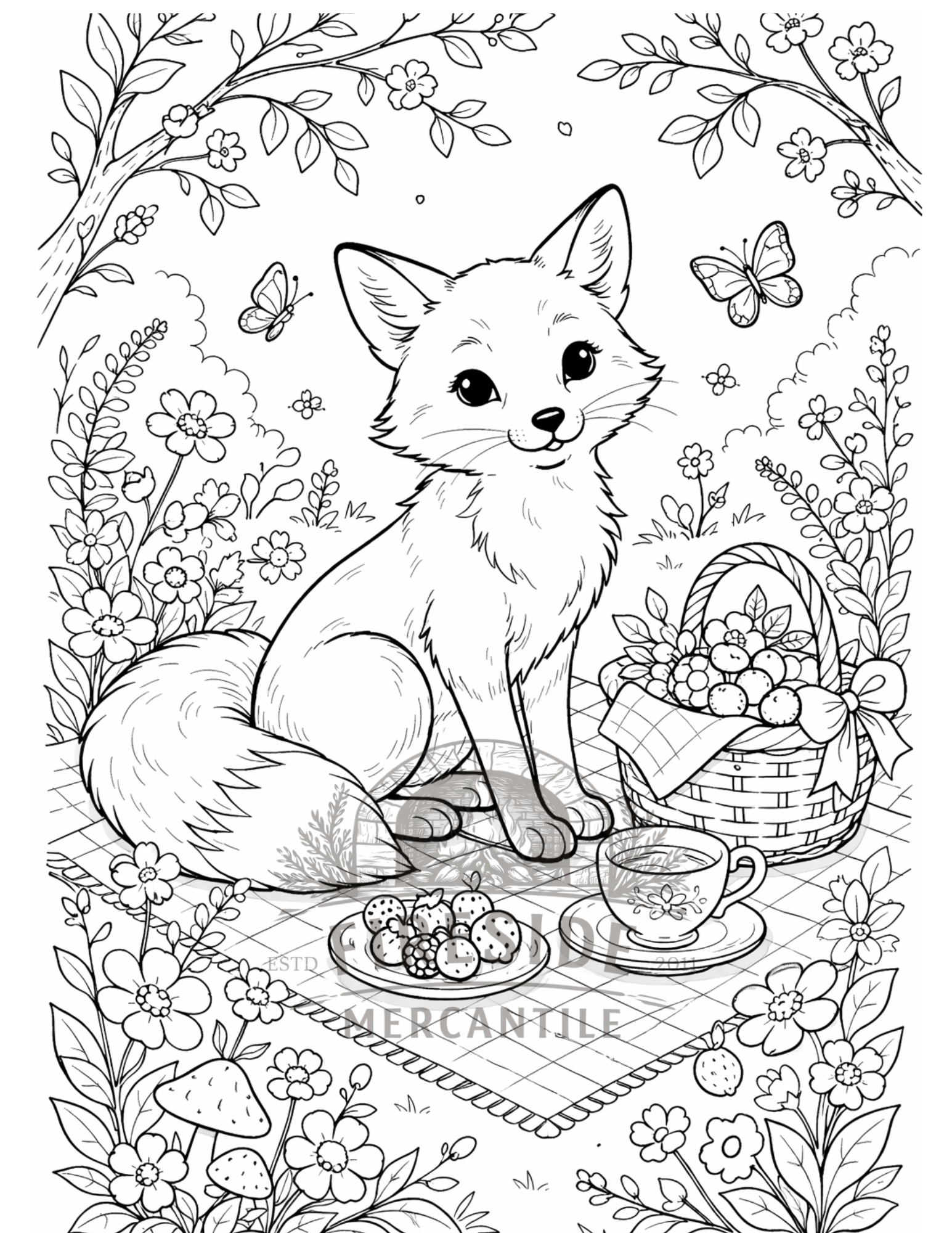 Whimsical Springtime Woodland Coloring Book Download