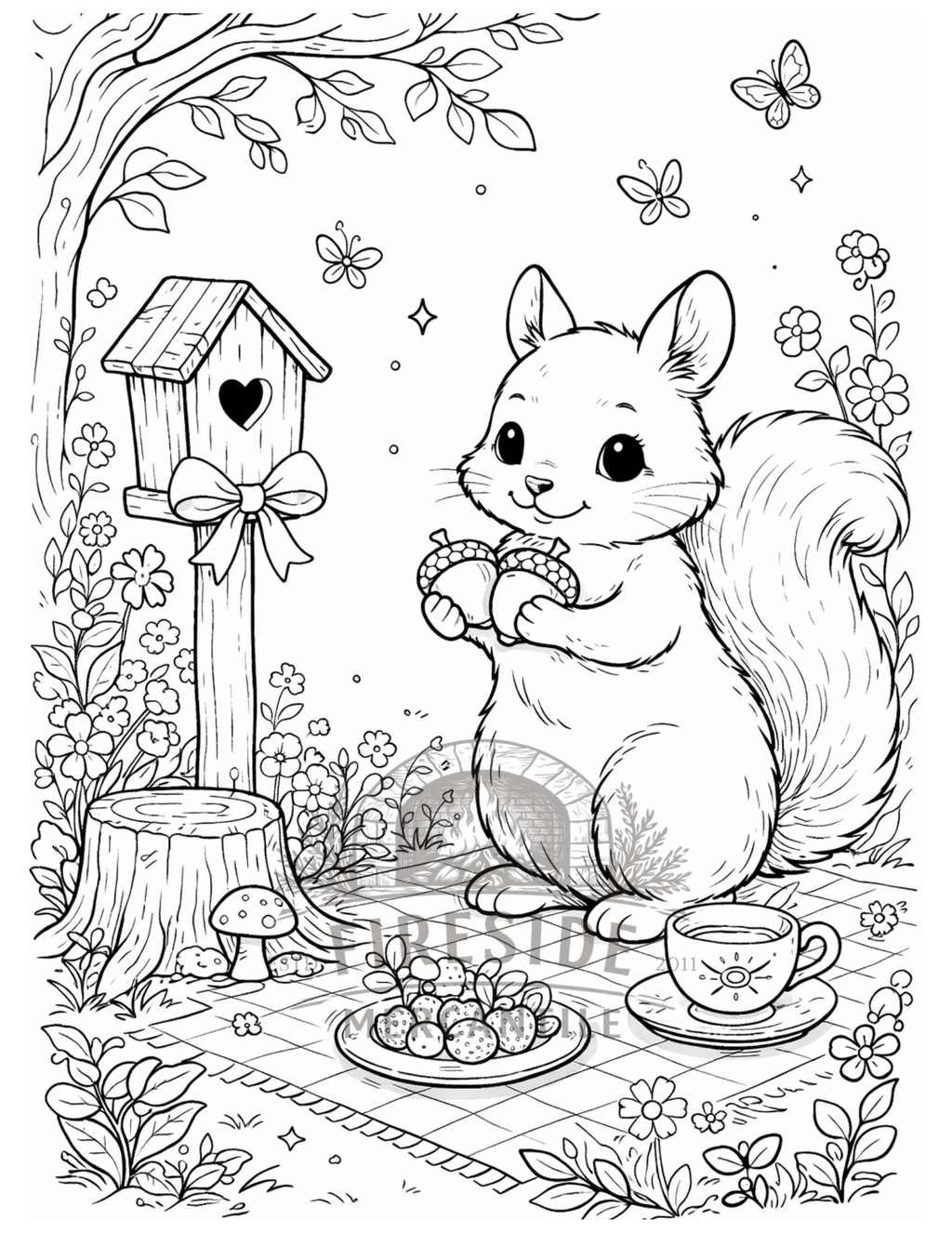 Whimsical Springtime Woodland Coloring Book Download