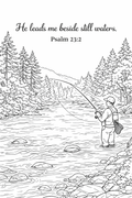 He Leads Me Beside Still Waters — Free Coloring Page